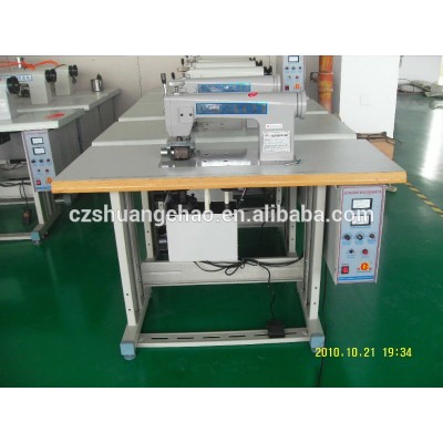 Ultrasonic lace sewing and cutting machine with sealing edge